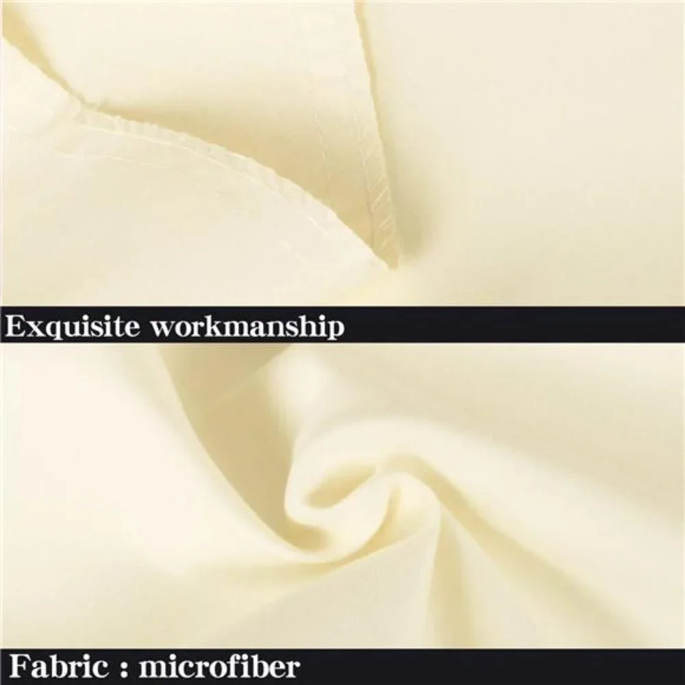 Set of 4, 100% Brushed Microfiber Pillow Cases, 20x30 Inches, Ivory